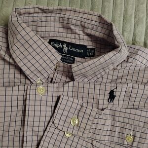 Mens long sleeve Ralph Lauren button down Casual Purple Light Dressy Event